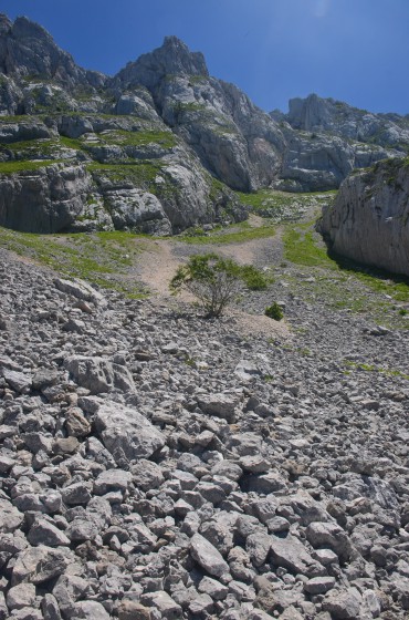 Début de la descente de la Combe Charbonnière