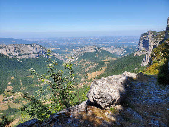 Début de la descente du pas de l'Allier