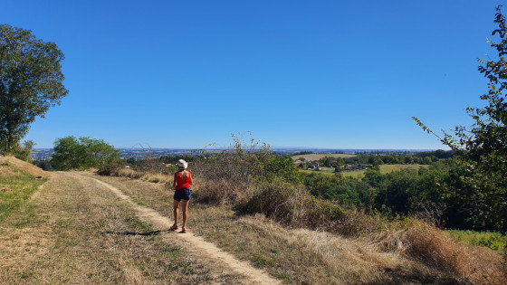 Début de la descente sur Castanet (variante courte)