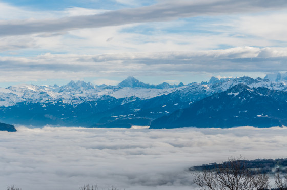 Début de la randonnée en hiver