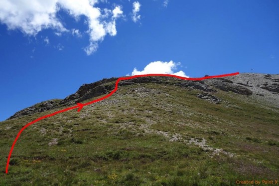 Début du hors sentier