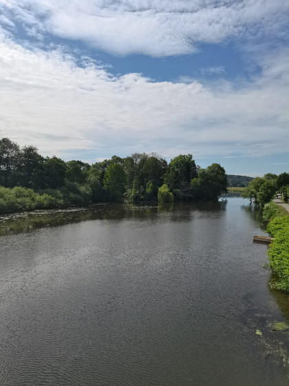 D&eacute;part avec vue sur la Vilaine