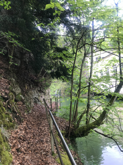 Départ des gorges de l'Orbe
