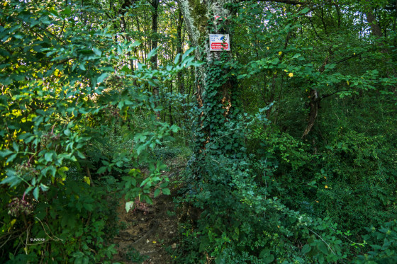 Départ du sentier VTT