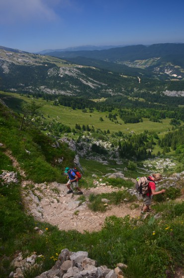 Dernier lacet avant le Col Vert