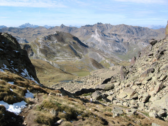 Descente dans les éboulis