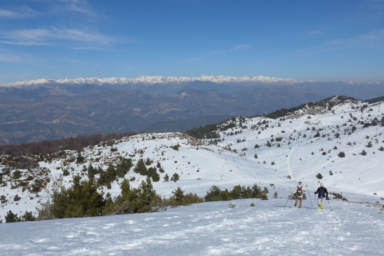 Descente face au Mercantour