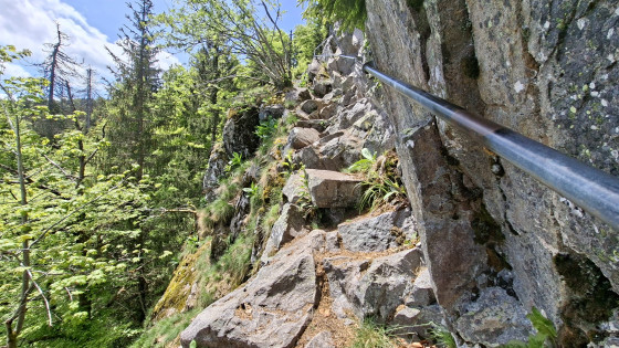 descente par les escaliers du  Hirschteine