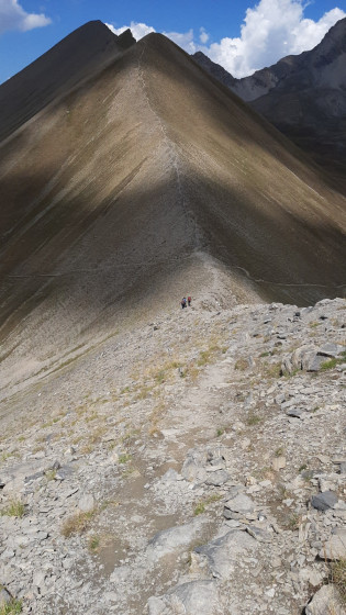 Descente vers le Col de Lauze