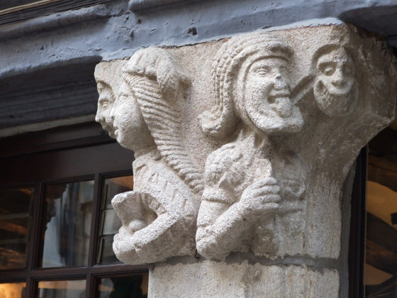 Détail de la Maison des Cariatides