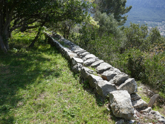 Détail des murets de restanques