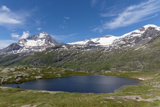 Du Lac Blanc vers la Dent Parraché et les glaciers de la Vanoise