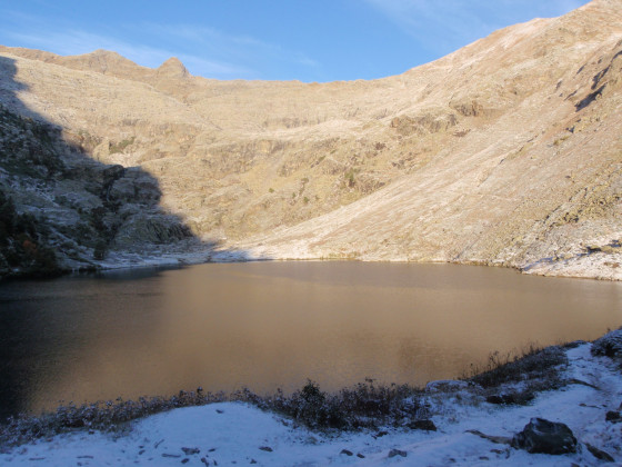 Du Rifugio L.Bianco: vue sur la montée au Colle della Valletta
