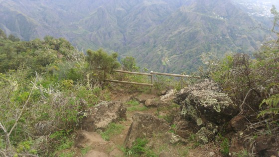Durant la descente du Piton Cabris