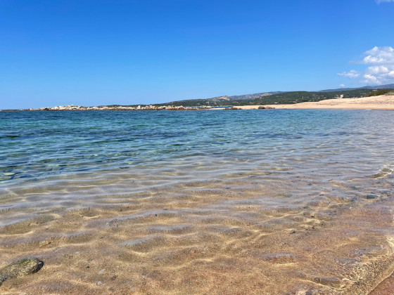 Eau cristalline dans la baie de Figari