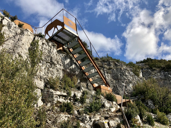 Echelle - Escalier, pointe de Combalou