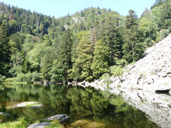 Effet miroir sur le petit lac de Fischboedle