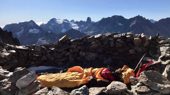 Emplacement de bivouac au Col de la Temple