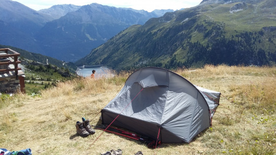 Emplacement du bivouac au refuge de La Fournache