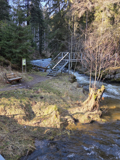 En bas de la 1ère descente