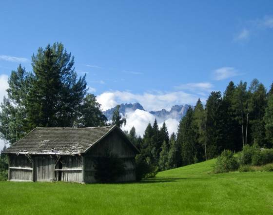 Sur le sentier du retour, entre l'auberge et Iselsberg