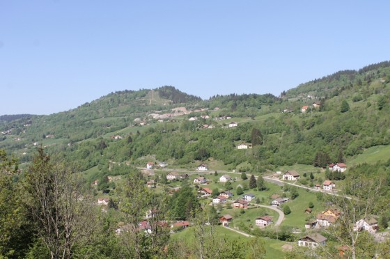 En montant vers la roche Beuty.
