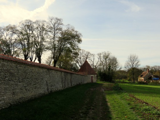 Enceinte du château de la Brosse et le hameau de Maruche