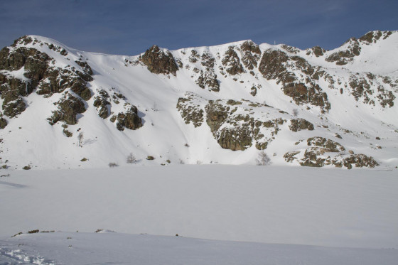 Étang d\'Appy sous la neige