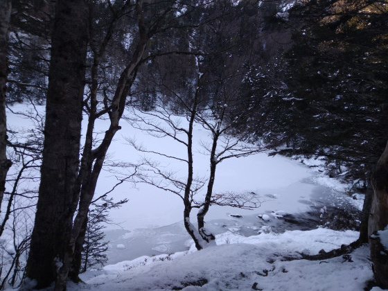 Etang de Guzet gelé