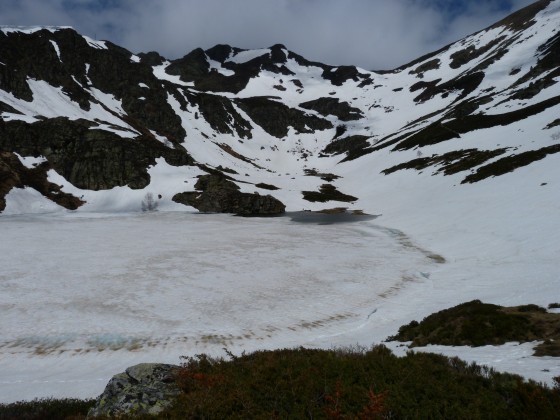 Etang sous la neige