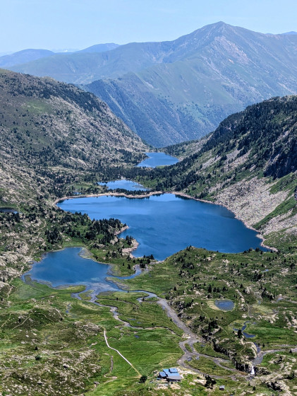 Etangs de Bassiès depuis le col de las Fouzès