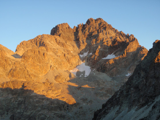 Face Sud du Viso au petit matin