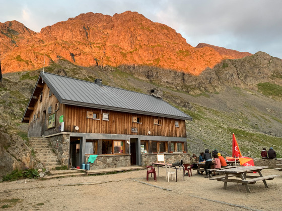 Fin de journée au refuge de La Pra