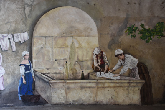 Fresque du lavoir de Réauville