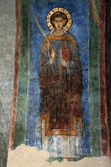 Fresque sous le grand porche de la cathédrale