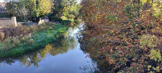 General view of river Welland from Lincoln road bridge