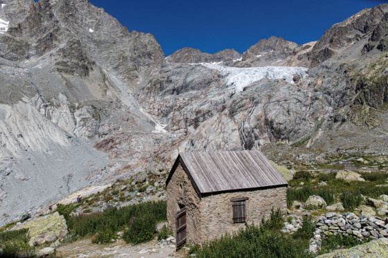 Glacier Blanc et refuge du Tuckett