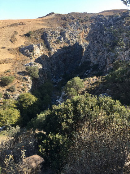gorge en amont de la plage de Préveli