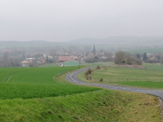 Hampont dans la brume