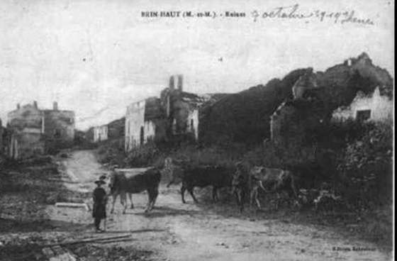 Haute Brin ruin&eacute;e en 1919