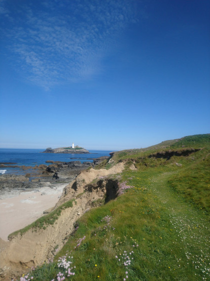 Image of St Ives bay towards Godrevey Lighthouse