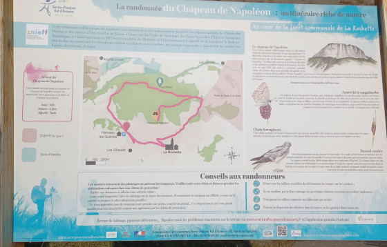 Info au depart du parking