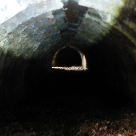 Intérieur de l'abri bétonné