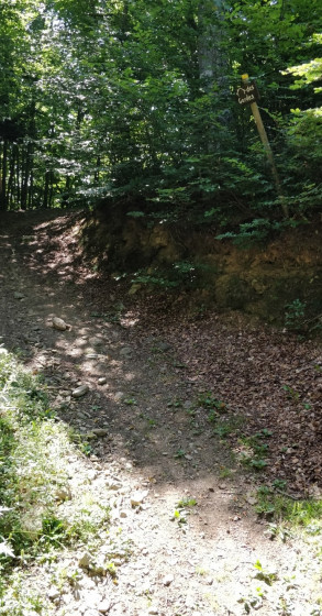 Intersection avec sentier vers la cabane des gardes