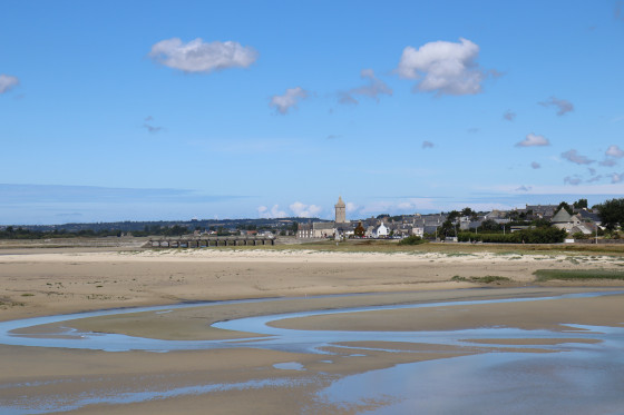 Jolie vue sur Portbail à marée basse