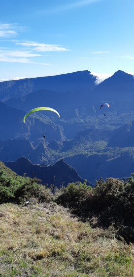 L\'aire de départ de parapentes