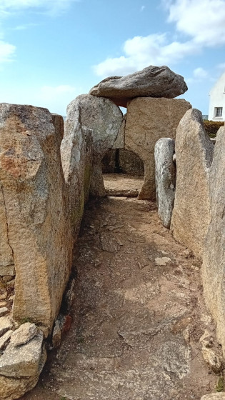 L'allée couverte au cairn de Menez Drégan