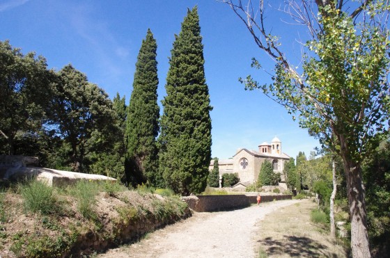 l'arrivée sur l'abbaye
