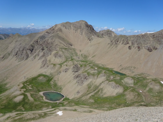 L'Aupillon et les lacs de l'Aupillon vus du rocher des Cailles