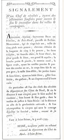 L&rsquo;avis de recherche de Boishardy